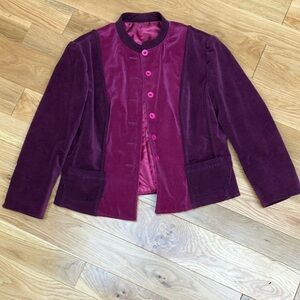 Vintage handmade Women's Purple Velvet Jacket